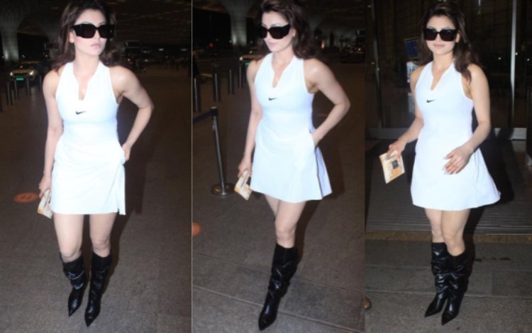 Urvashi Rautela Once Again Wins The Internet With Her Sporty Tennis Look As She Gets Spotted At The Mumbai Airport